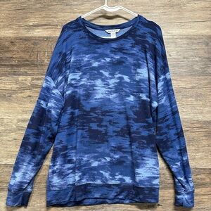 Athleta Blue Patterned Sweatshirt